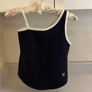 Vintage black Lululemon one-shoulder top